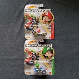 Baby Luigi Sneeker + Baby Mario B-Dasher HOT WHEELS Mario Kart Set